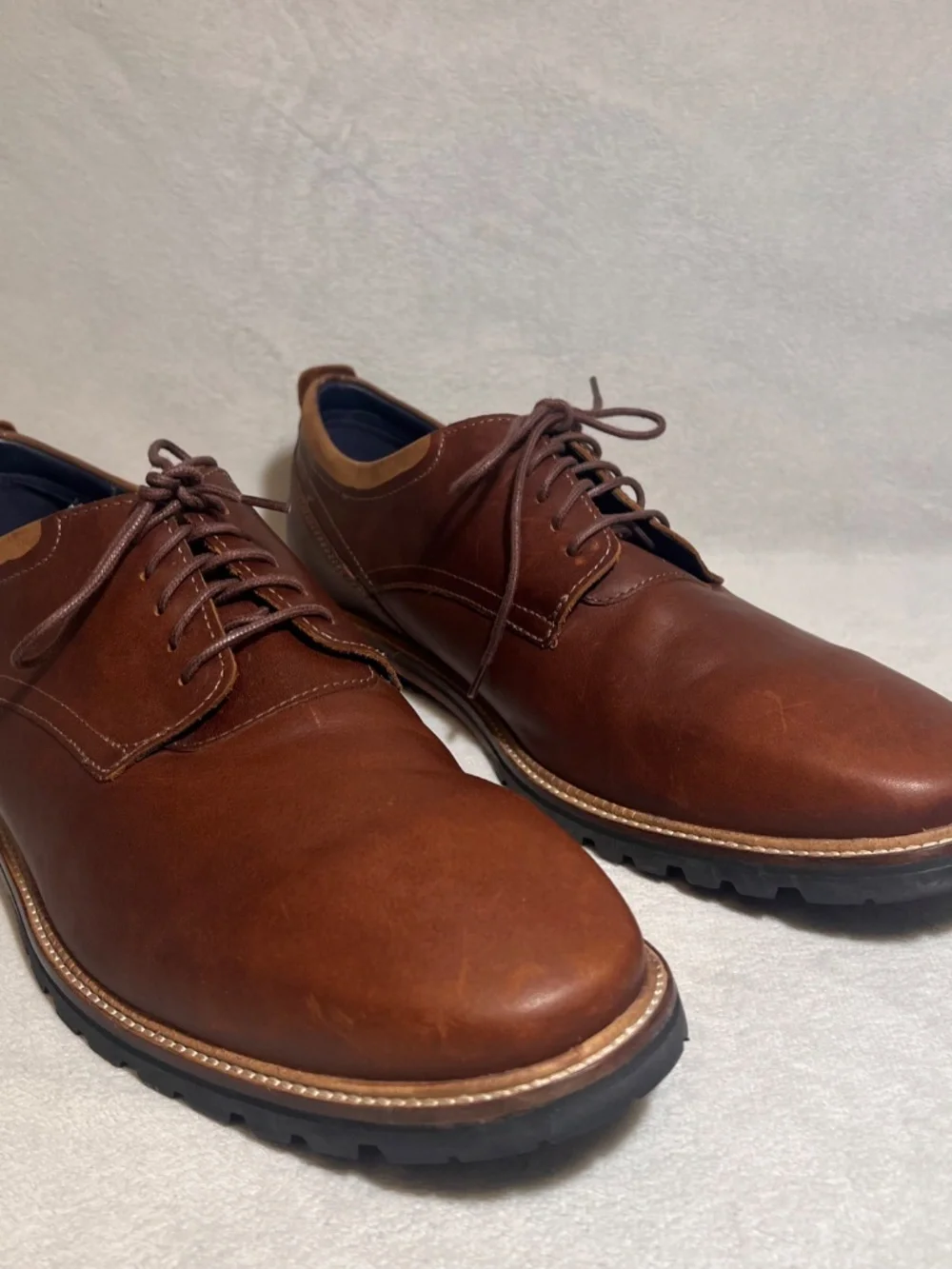 New Cole Haan Grand 360 Men’s Brown Leather Derby Oxford Dress Shoes Size 13 M
